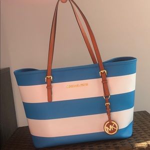 Like new Michael Kors striped tote